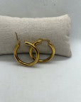 Domed hoop earrings